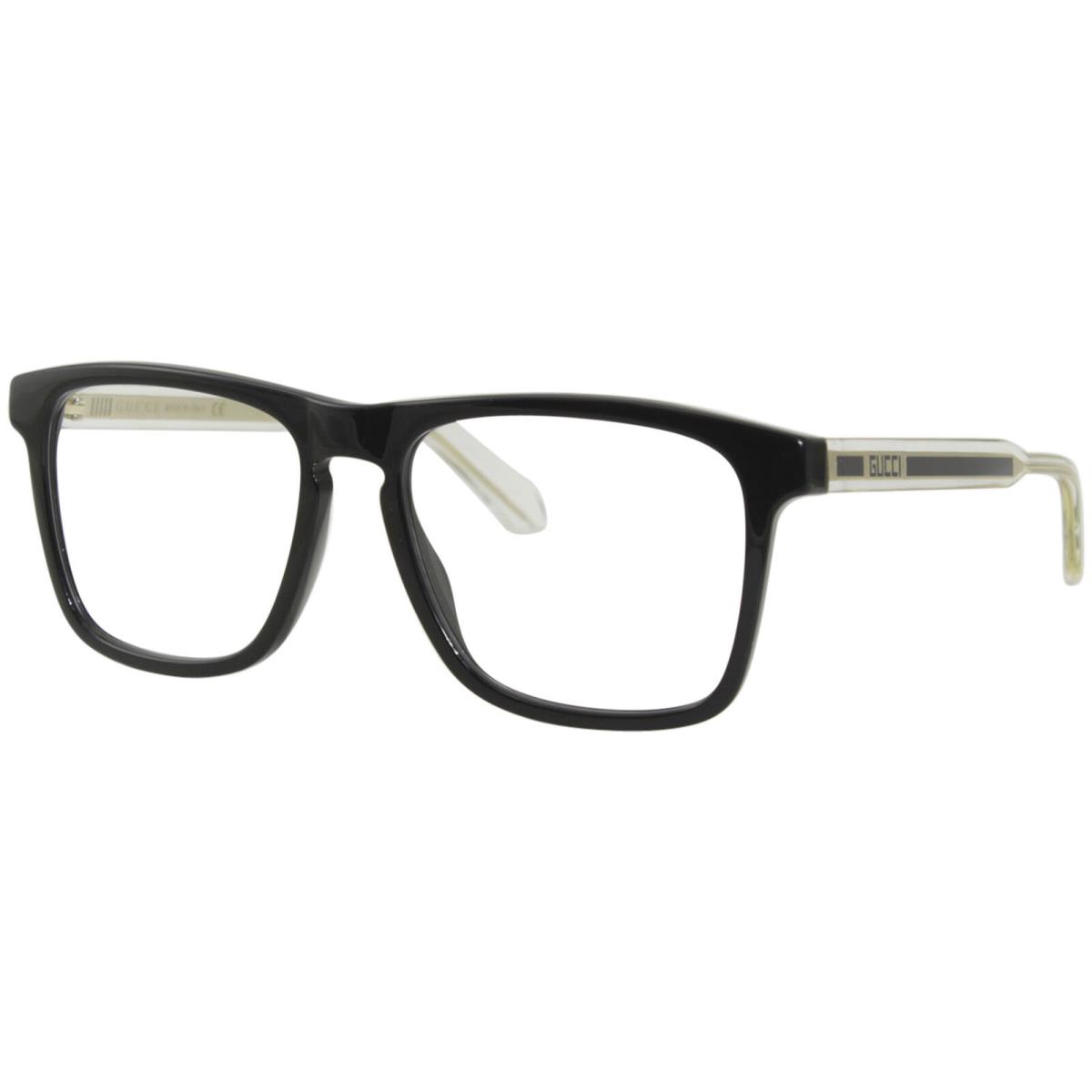 Gucci GG0561ON 001 Eyeglasses Frame Men`s Black/crystal Full Rim Square 54-mm