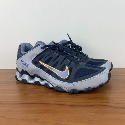 Nike Reax 8 TR Mesh Training Shoes Wolf Grey Navy 621716-034 Men`s