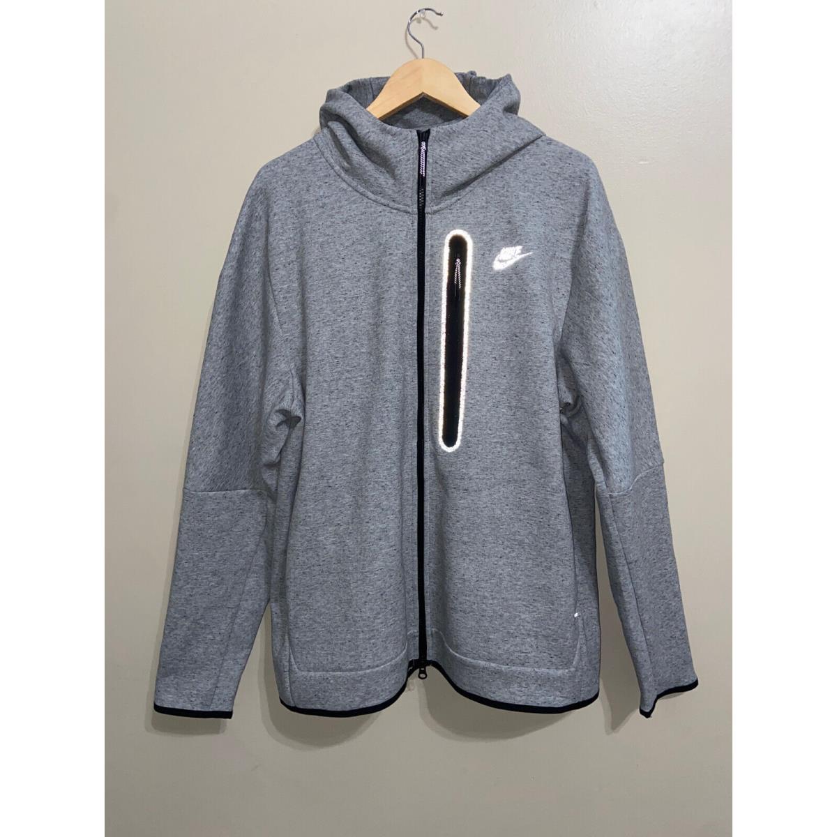 Nike Men`s Sportswear Tech Fleece Full-zip Hoodie Heather Size XL DD4688-010