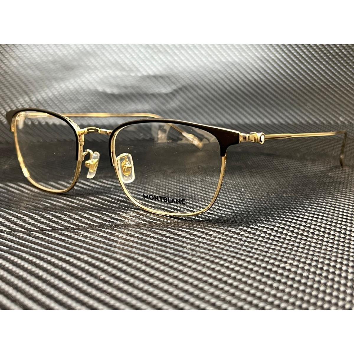 Montblanc Mont Blanc MB0192O 001 Gold Rectangle 53 mm Men`s Eyeglasses