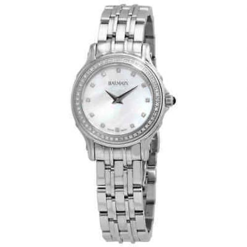 Balmain Elysees Quartz Diamond White Mop Dial Ladies Watch B18353386