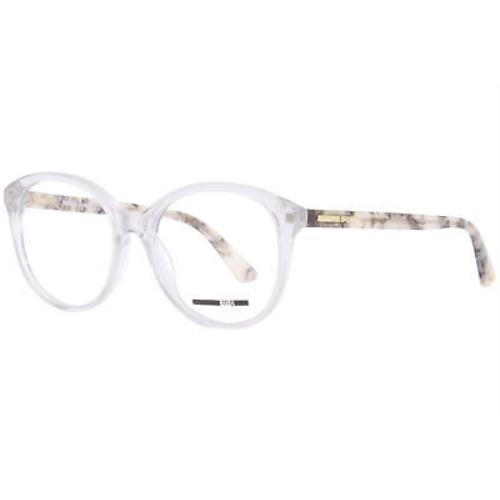 Alexander Mcqueen Mcq MQ0275O 004 Eyeglasses Women`s Grey Transparent Full Rim Round Shape 53mm