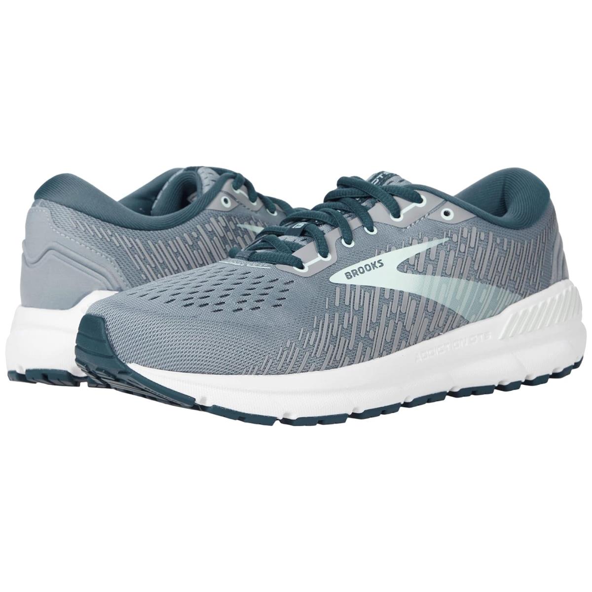 Woman`s Sneakers Athletic Shoes Brooks Addiction Gts 15 Grey/Navy/Aqua