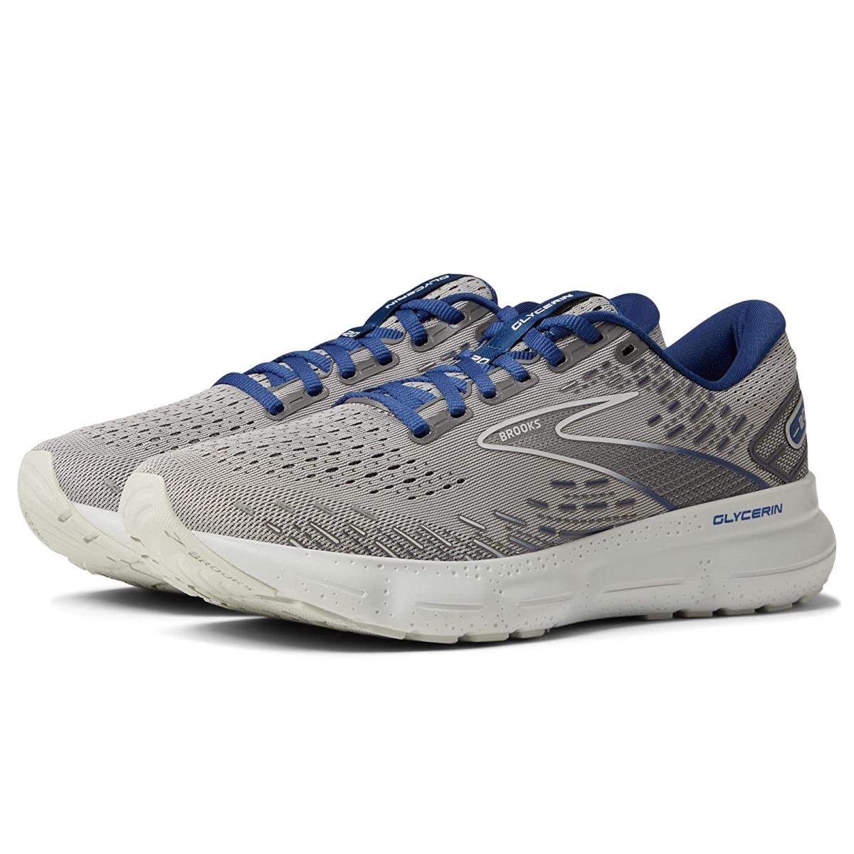 Man`s Sneakers Athletic Shoes Brooks Glycerin 20 Alloy/Grey/Blue Depths