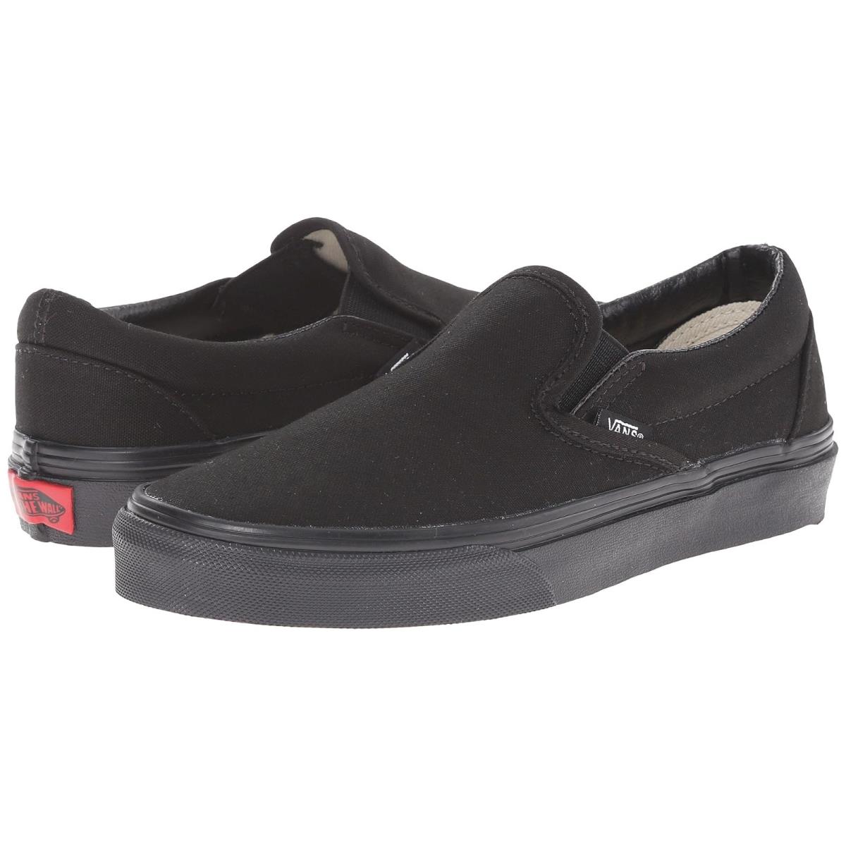Unisex Sneakers Athletic Shoes Vans Classic Slip-on Core Classics Black/Black (Canvas)
