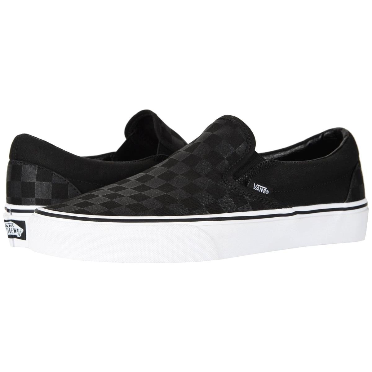 Unisex Sneakers Athletic Shoes Vans Classic Slip-on Core Classics (Checkerboard) Black/Black