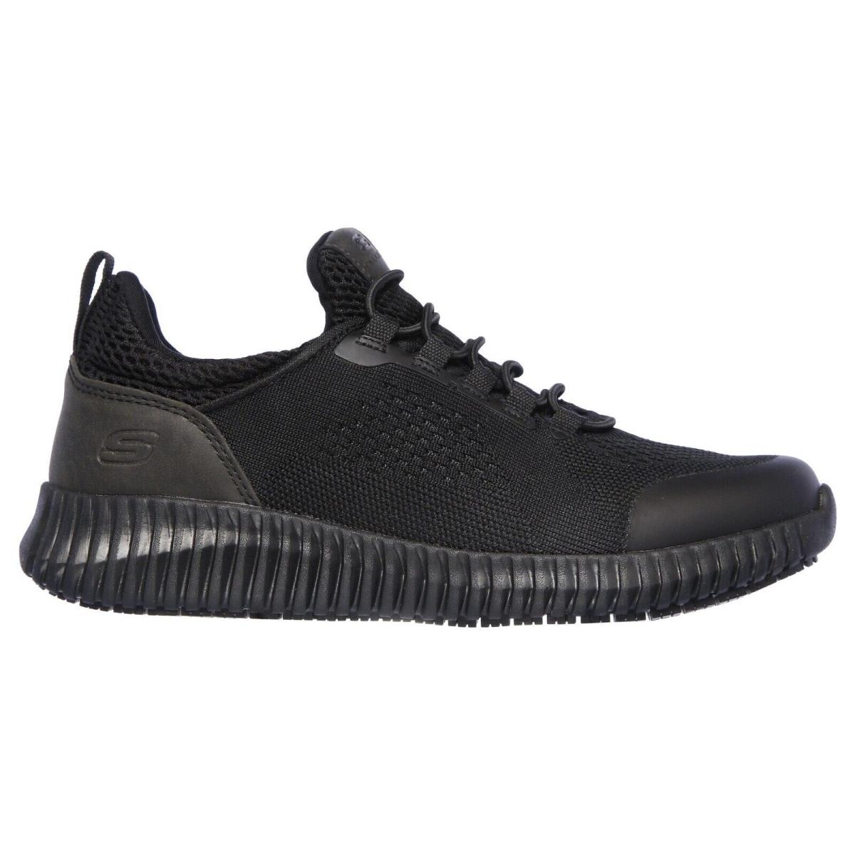 Skechers Women`s Slip Water Resistant Memory Foam Lightweight Work Shoes Black