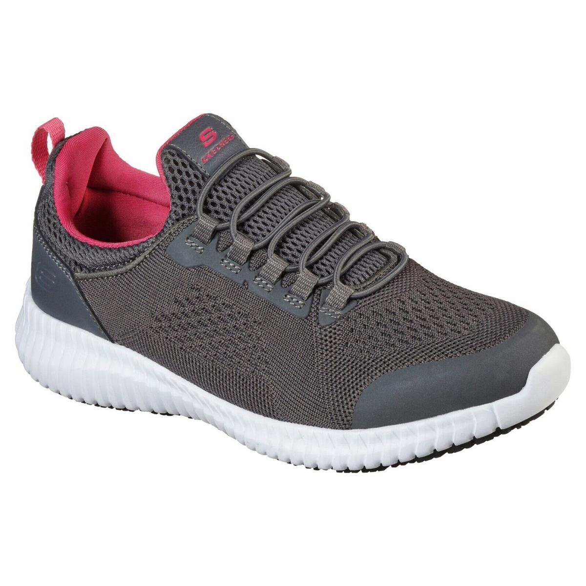 Skechers Women`s Slip Water Resistant Memory Foam Lightweight Work Shoes Gray