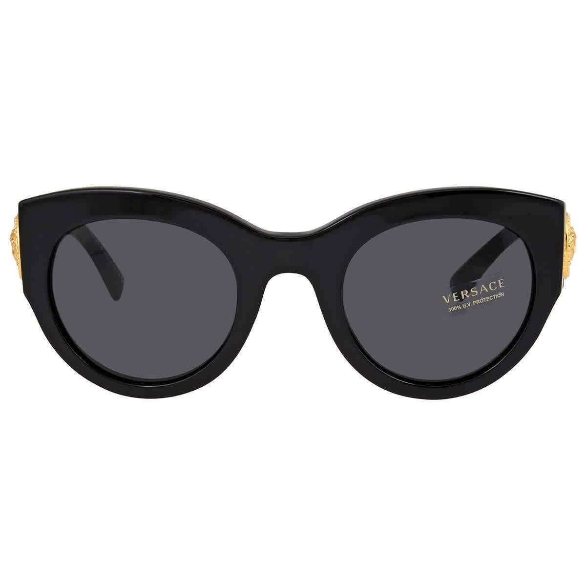 Versace Grey Cat Eye Ladies Sunglasses VE4353 GB187 51 VE4353 GB187 51