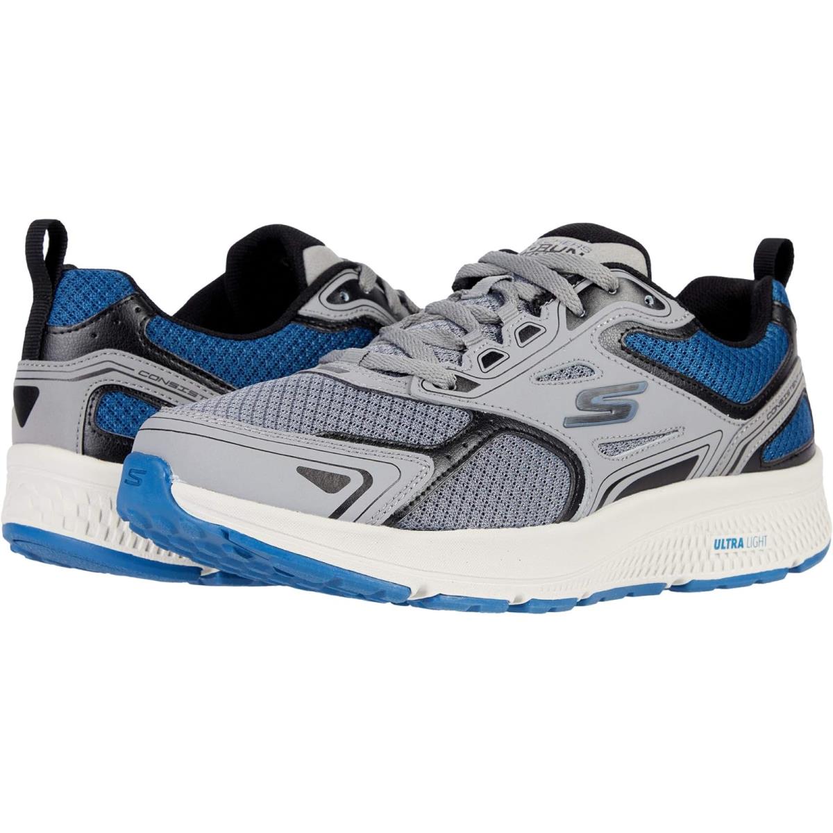 Man`s Sneakers Athletic Shoes Skechers Go Run Consistent - Vestige Gray/Blue