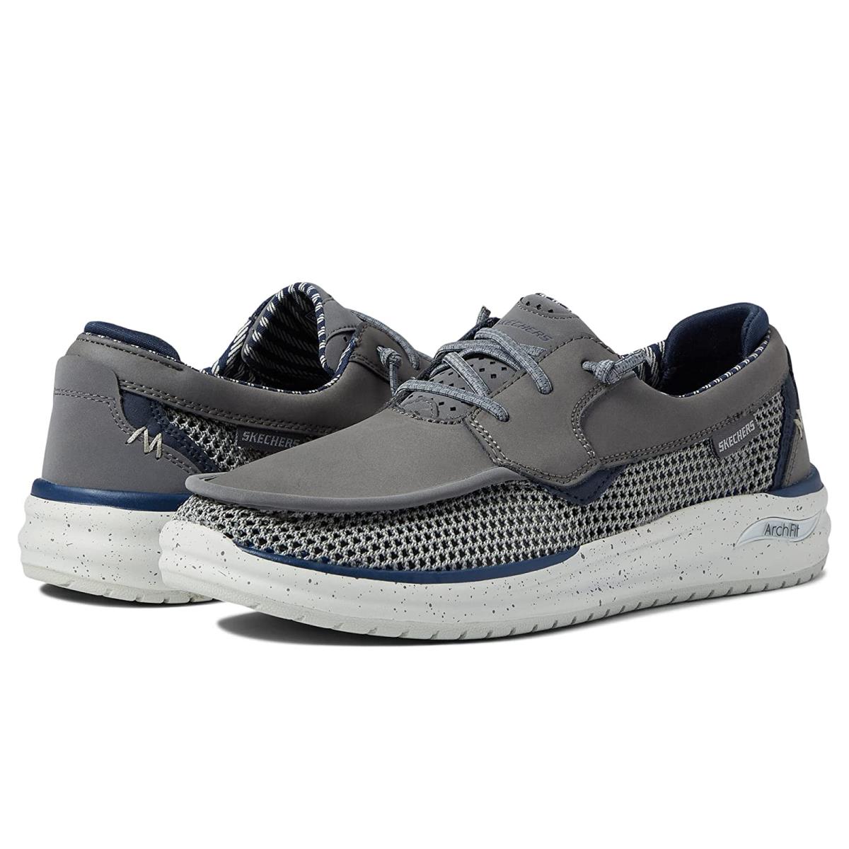 Man`s Sneakers Athletic Shoes Skechers Arch Fit Melo - Waymer Charcoal