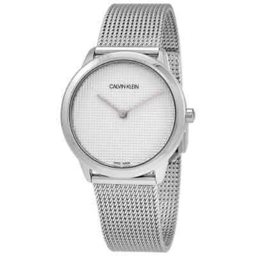 Calvin Klein Minimal Quartz White Dial Ladies Watch K3M2212Y - White Dial, Silver-tone Band