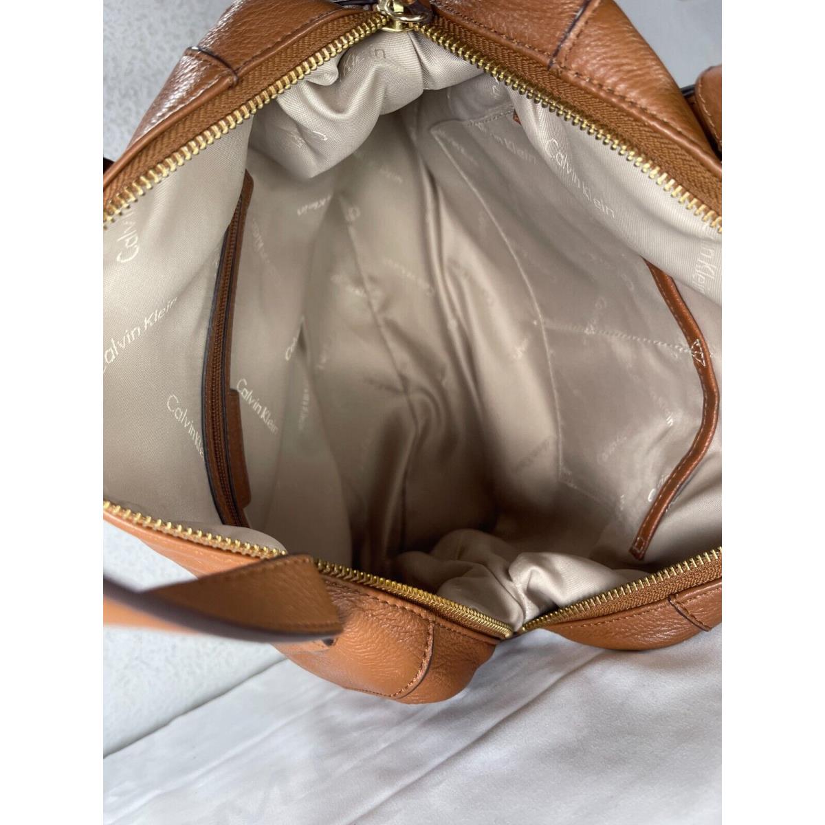 Politiek wenselijk Vervorming Women`s Bag - Calvin Klein - Tan Leather Dome Satchel- Sooft Garment Leather  - Calvin Klein bag - | Fash Brands