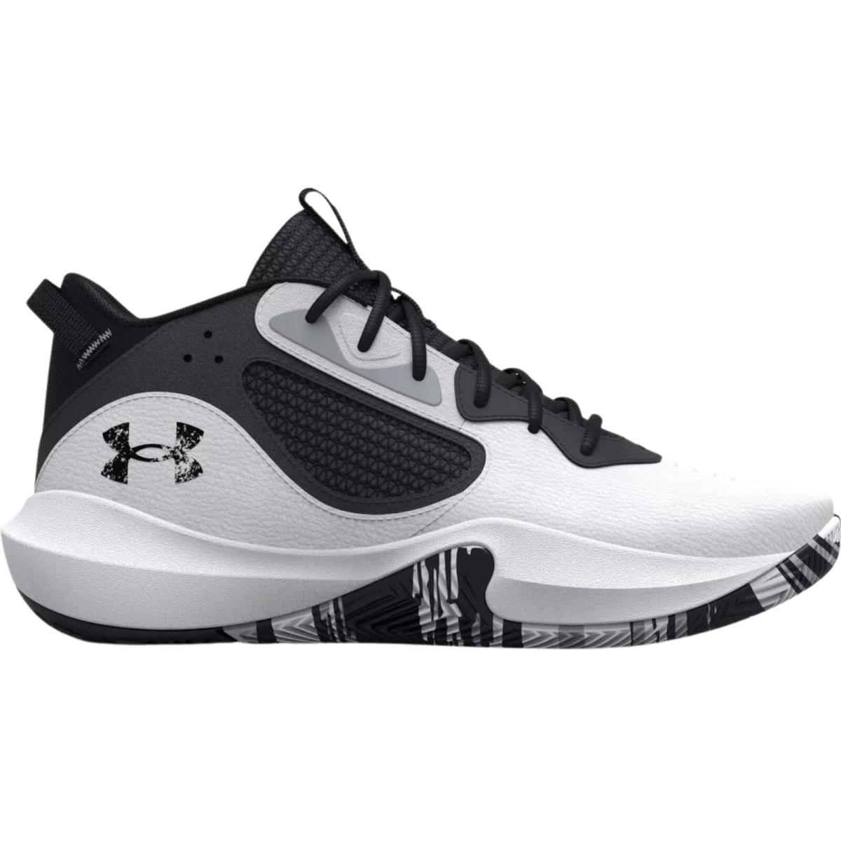 Under Armour Unisex UA Lockdown 6 Basketball Shoes - 3025616-101 - White/jet