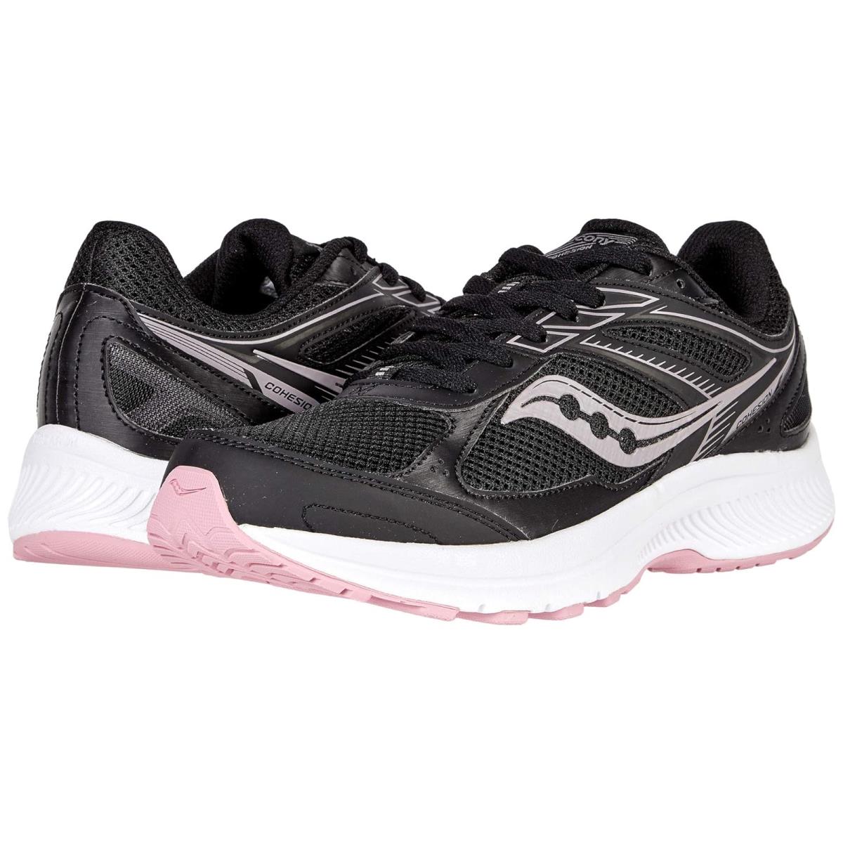 Woman`s Sneakers Athletic Shoes Saucony Cohesion 14 Black/Pink