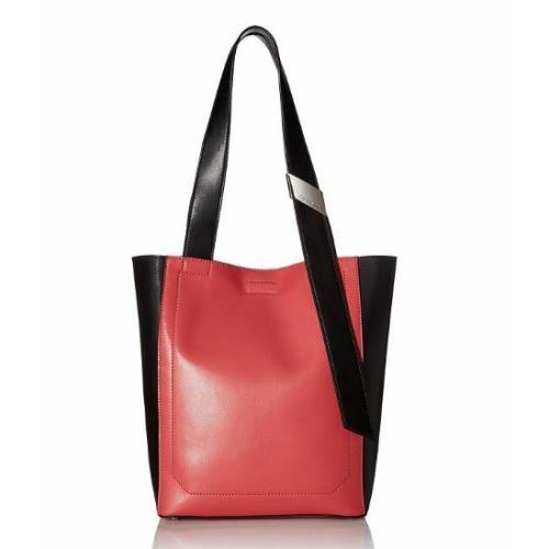 Calvin Klein Large Bucket Tote Rose Black Shoulder Bag Leather Karsyn