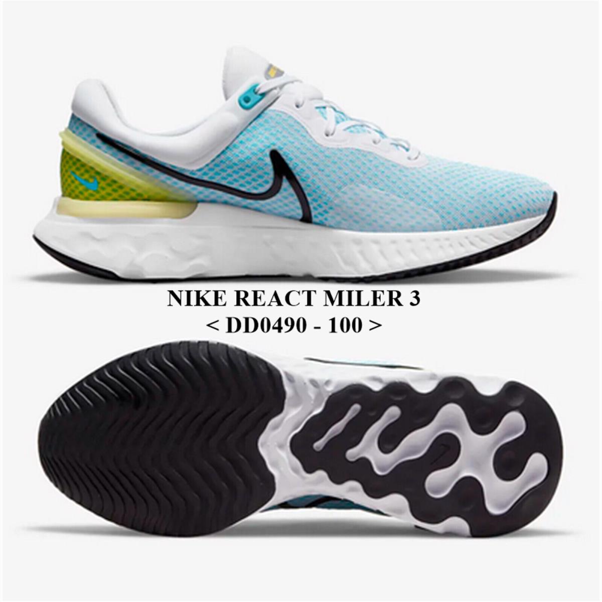 Nike React Miler 3 DD0490 - 100 Men`s Running Shoes. NO Lid