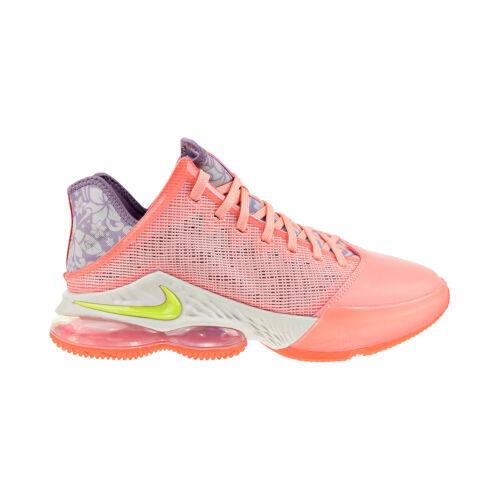 Nike Lebron 19 Xix Low Men`s Basketball Shoes Crimson Bliss-green DQ8344-600 - Crimson Bliss-Atomic Green