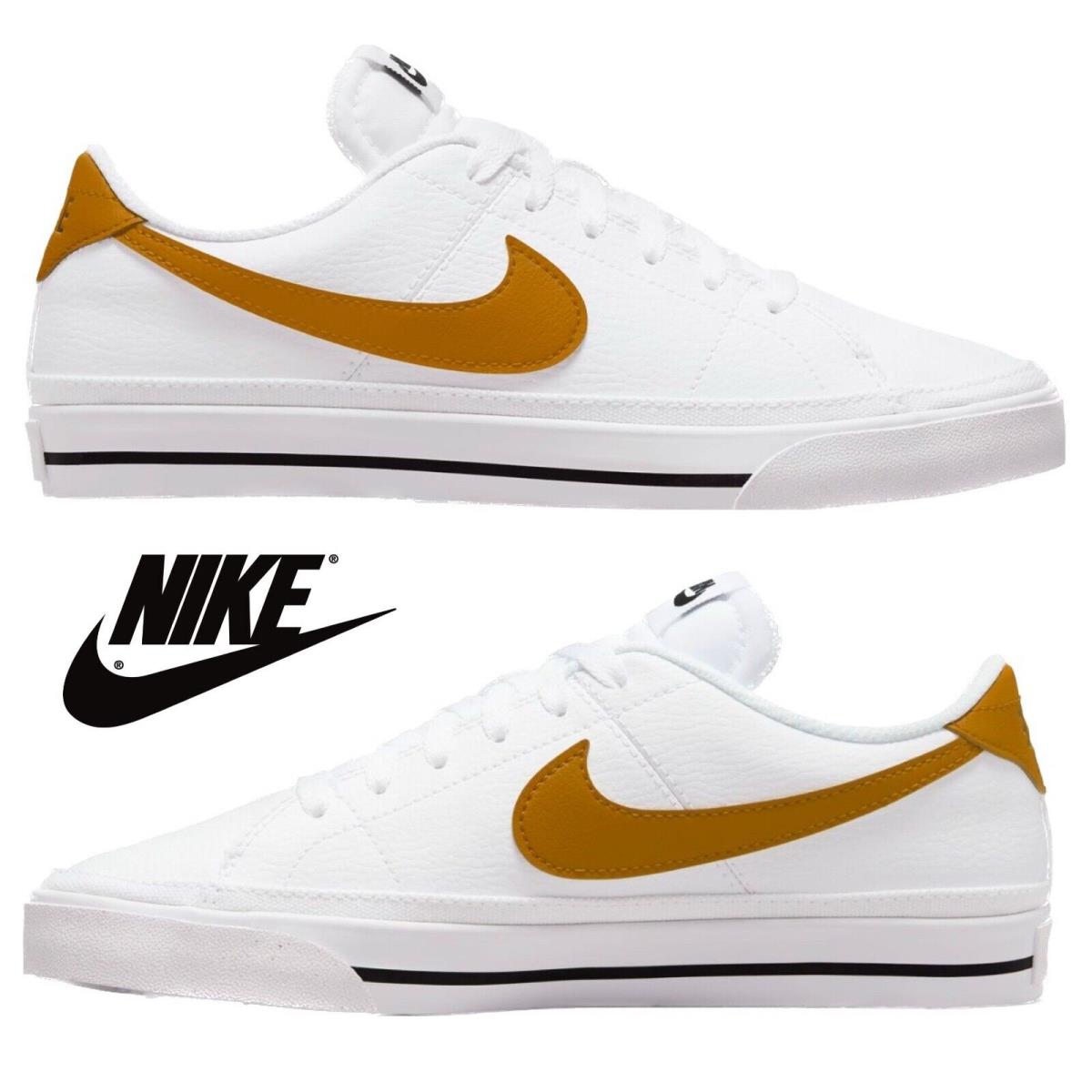 Nike Women`s Court Legacy Sneakers Sport Running Gym Comfort Athletic Shoes - White , WHITE/GOLD/BLACK Manufacturer