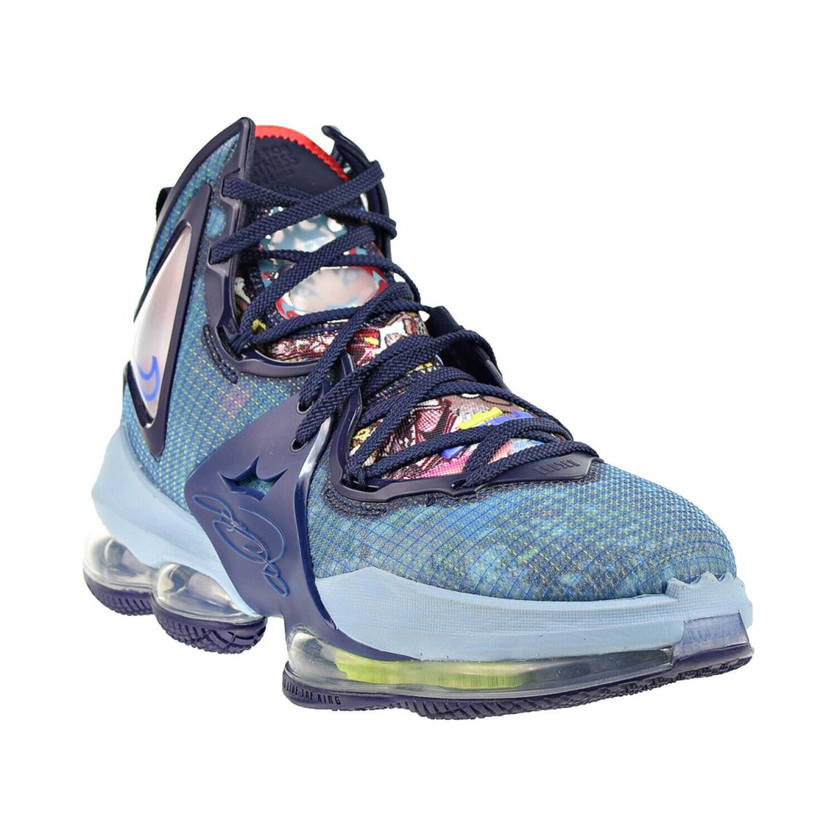 Nike Lebron 19 Xix Fast Food Men`s Shoes Blue/medium Blue/red cz0203-400