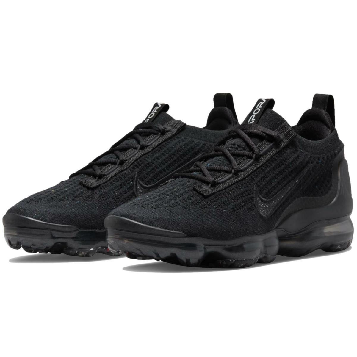 Nike Women`s Air Vapormax 2021 Flyknit `black` Shoes Sneakers DC9454-001 - Black/Black-Metallic Silver