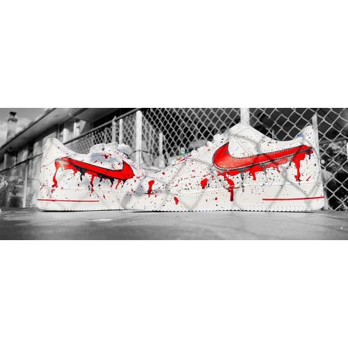red and white air force 1 custom