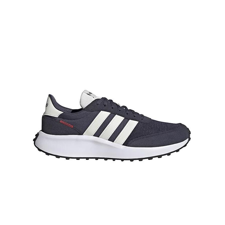 Adidas Run 70S Cloudfoam Low Men`s Suede Athletic Running Shoes Sneakers - Navy/White