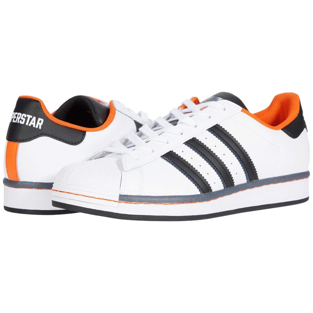 Man`s Sneakers Athletic Shoes Adidas Originals Superstar Footwear White/Core Black/Orange