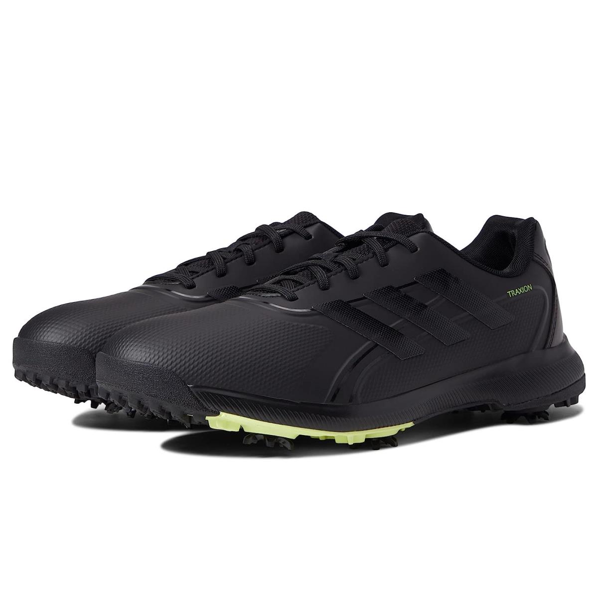 Man`s Sneakers Athletic Shoes Adidas Golf Traxion Lite Max Core Black/Footwear White/Pulse Lime