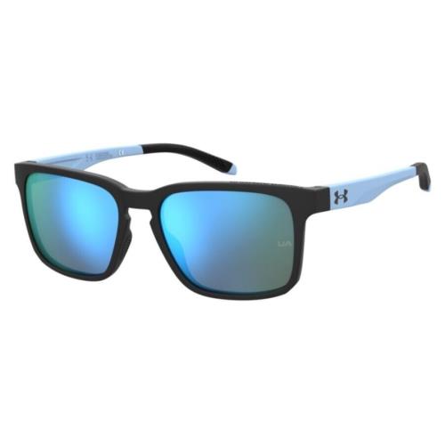 Under Armour UA Assist 2 00VK/ZO Black-blue/blue Mirrored Rectangle Sunglasses