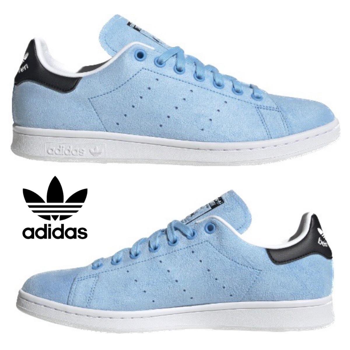 Adidas Originals Stan Smith Men`s Sneakers Comfort Sport Casual Shoes White Blue