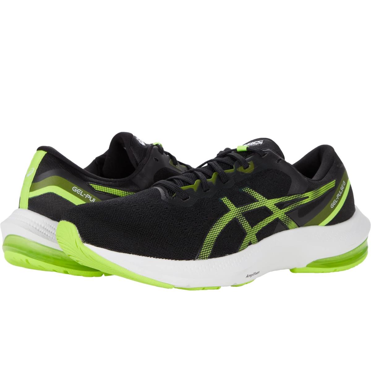 Man`s Sneakers Athletic Shoes Asics Gel-pulse 13 Black/Hazard Green