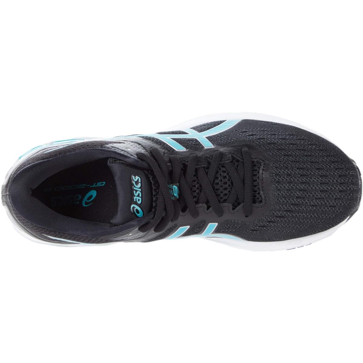 Woman`s Sneakers Athletic Shoes Asics GT-2000 9 Black/Techno Cyan