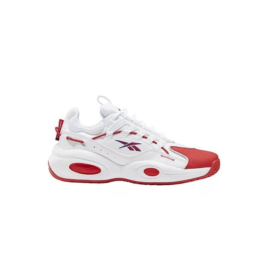 Reebok Iverson Solution Mid Men`s Athletic Basketball Sneakers Shoes 8-13 White/Red