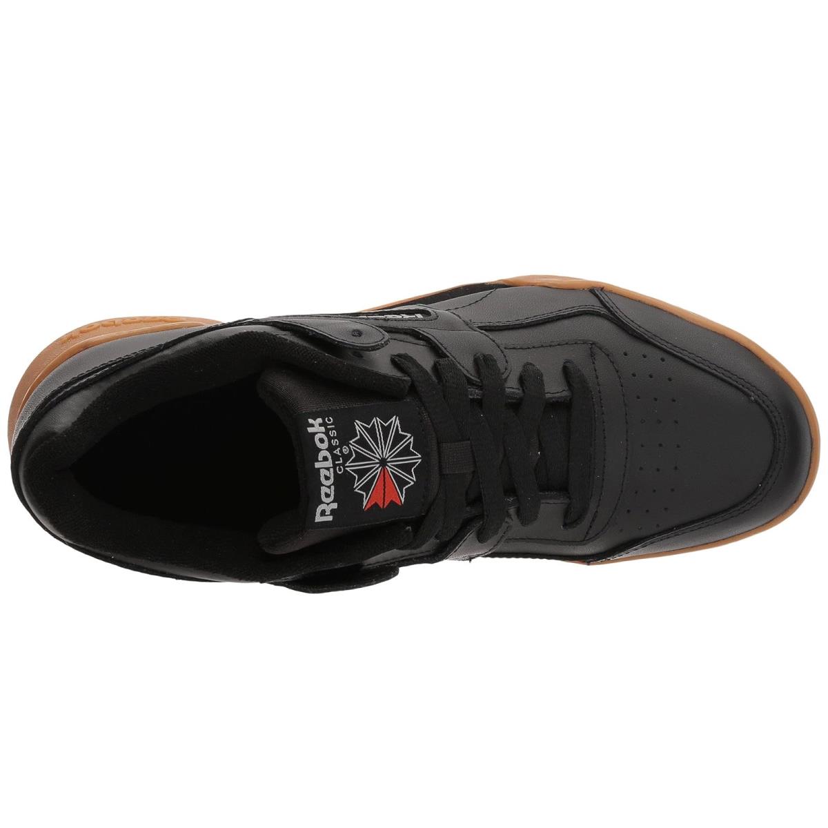 Man`s Sneakers Athletic Shoes Reebok Lifestyle Workout Plus - Black/Carbon/Classic Red/Reebok Royal/Gum