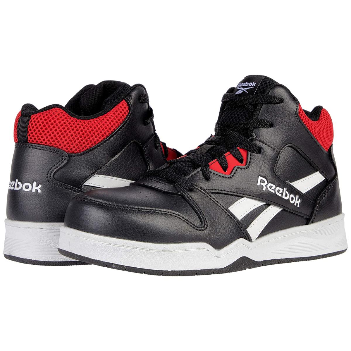 Man`s Sneakers Athletic Shoes Reebok Work BB4500 Work High Top Sneaker Black/Red