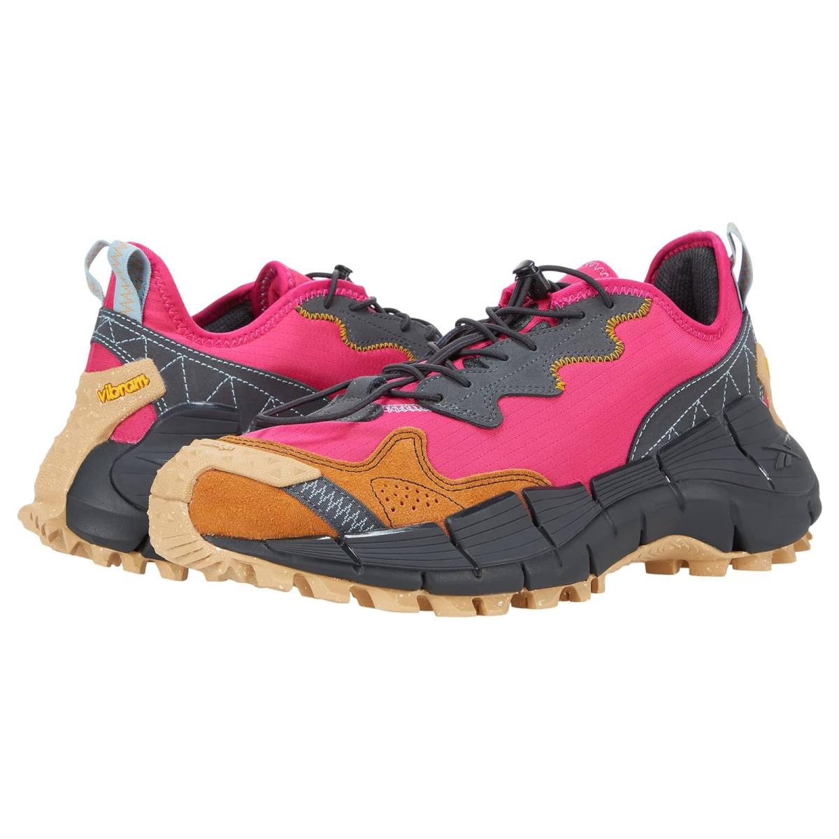 Unisex Shoes Reebok Reebok X Jetsons Meet Flintstones Zig Kinetica II Edge Pursuit Pink/Pure Grey 8/Brown Malt