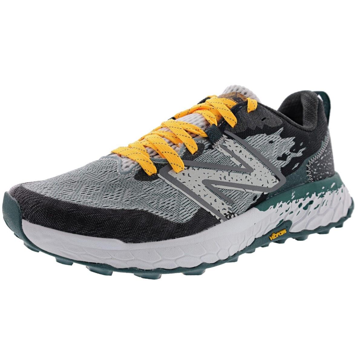 New Balance Men S Fresh Foam Hierro Mthier V7 Trail Running Shoes CONCRETE / VINTAGE TEAL / HOT MARIGOLD