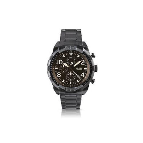 Fossil Bronson FS5876 Elegant Chronograph Black Stainless Steel Watch