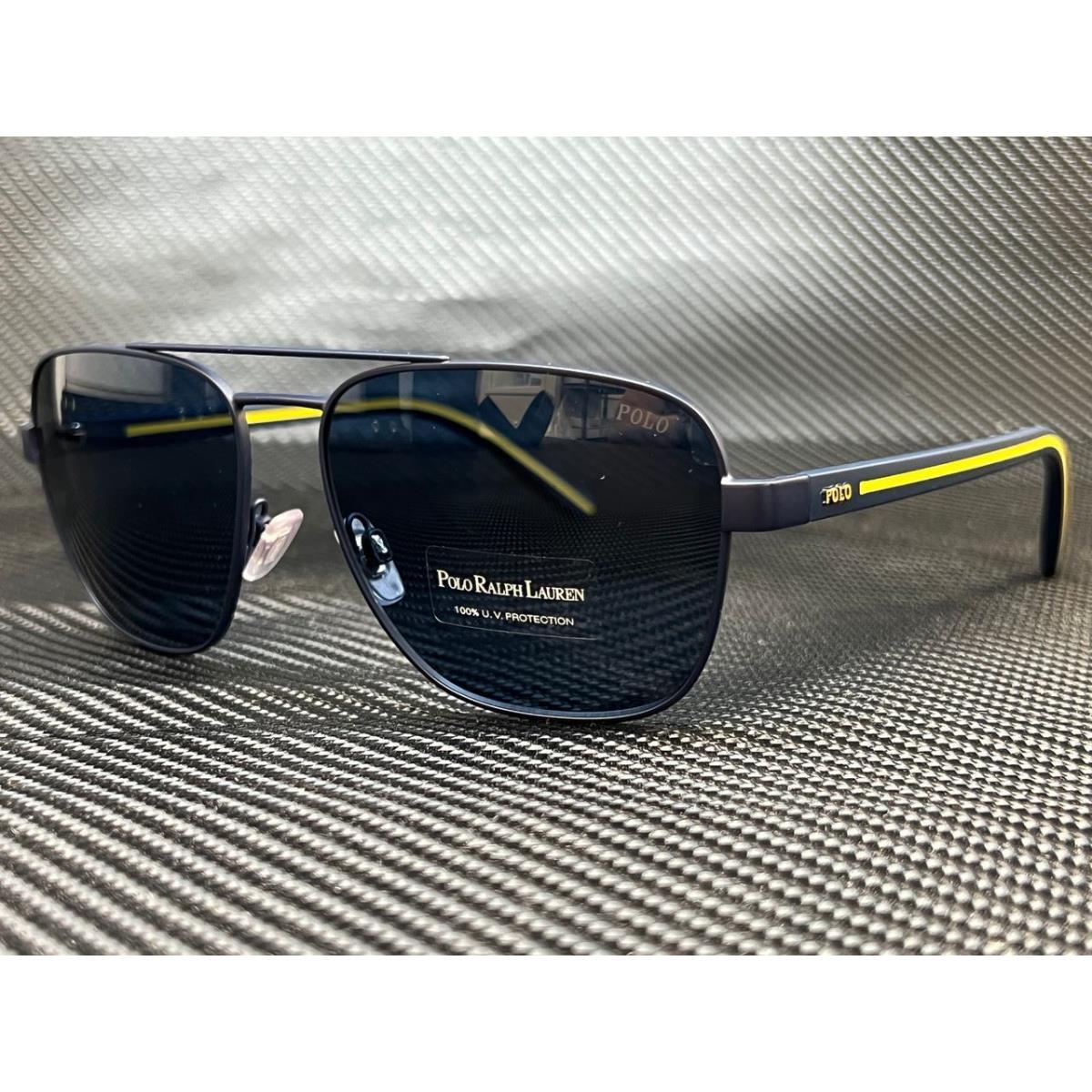 Polo Ralph Lauren PH3138 930380 Matte Navy Blue Pilot 59 mm Men`s Sunglasses