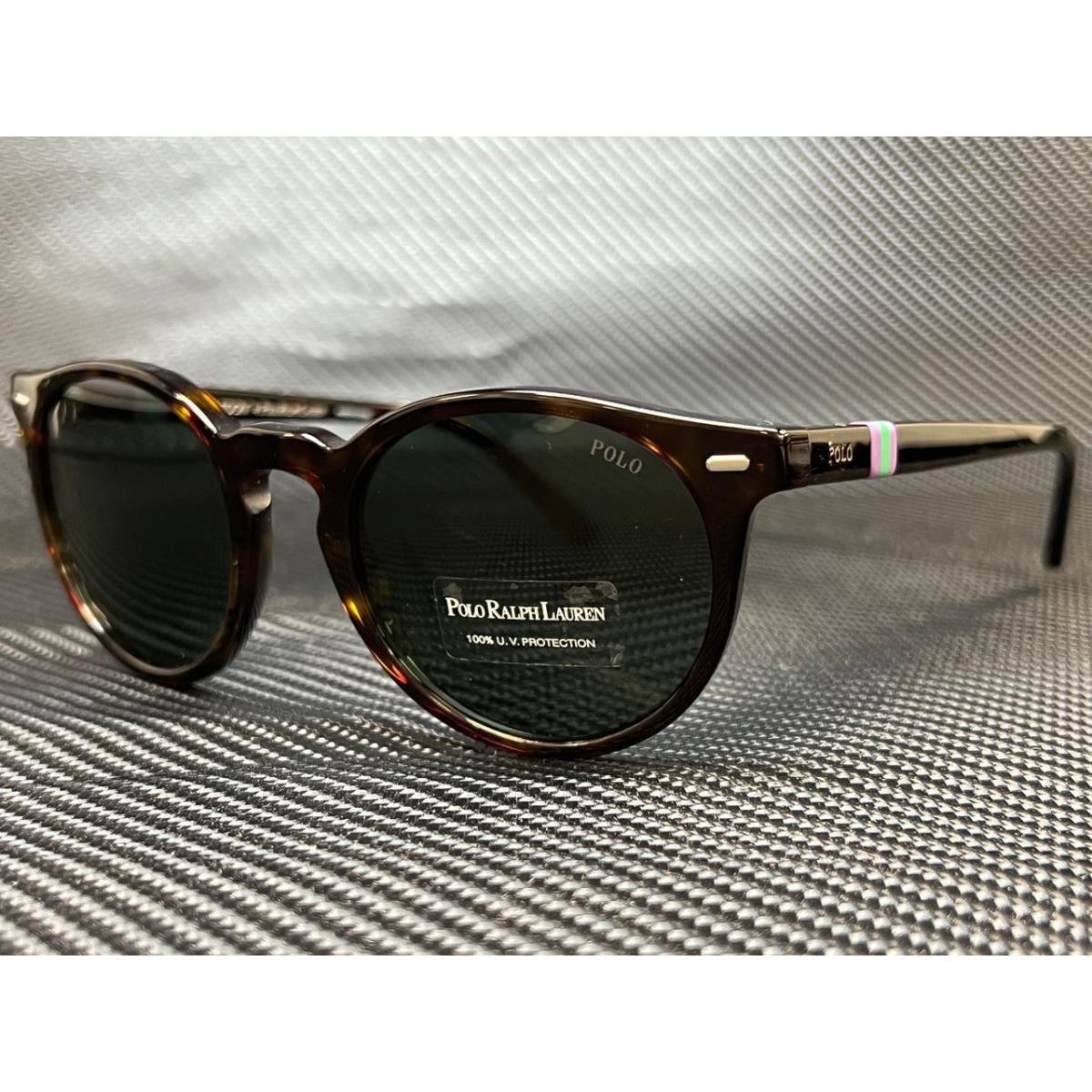 Polo Ralph Lauren PH4151 567371 Shiny Dark Havana Round Men`s 50 mm Sunglasses