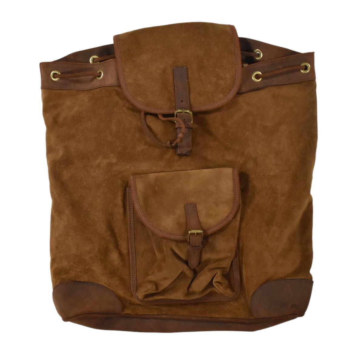 Ralph Lauren Purple Label Vintage Brown Suede Leather Backpack Rucksack