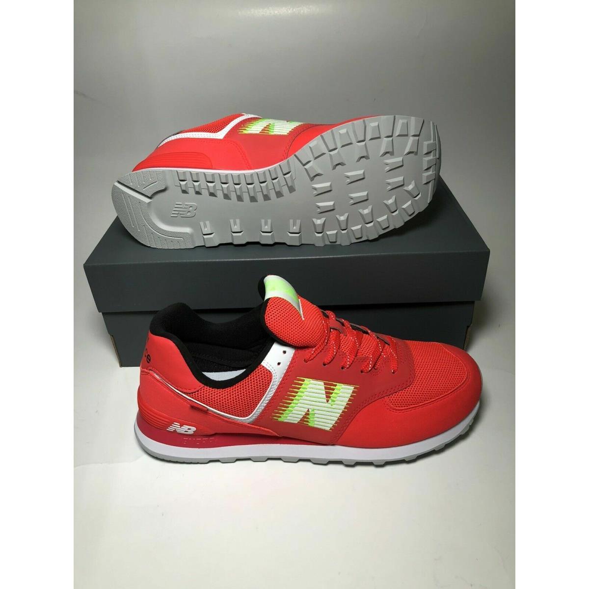 New Balance 574 x 2020 SS Men`s Suede Street Shoe Red Volt ML574PDB Sz 10.5