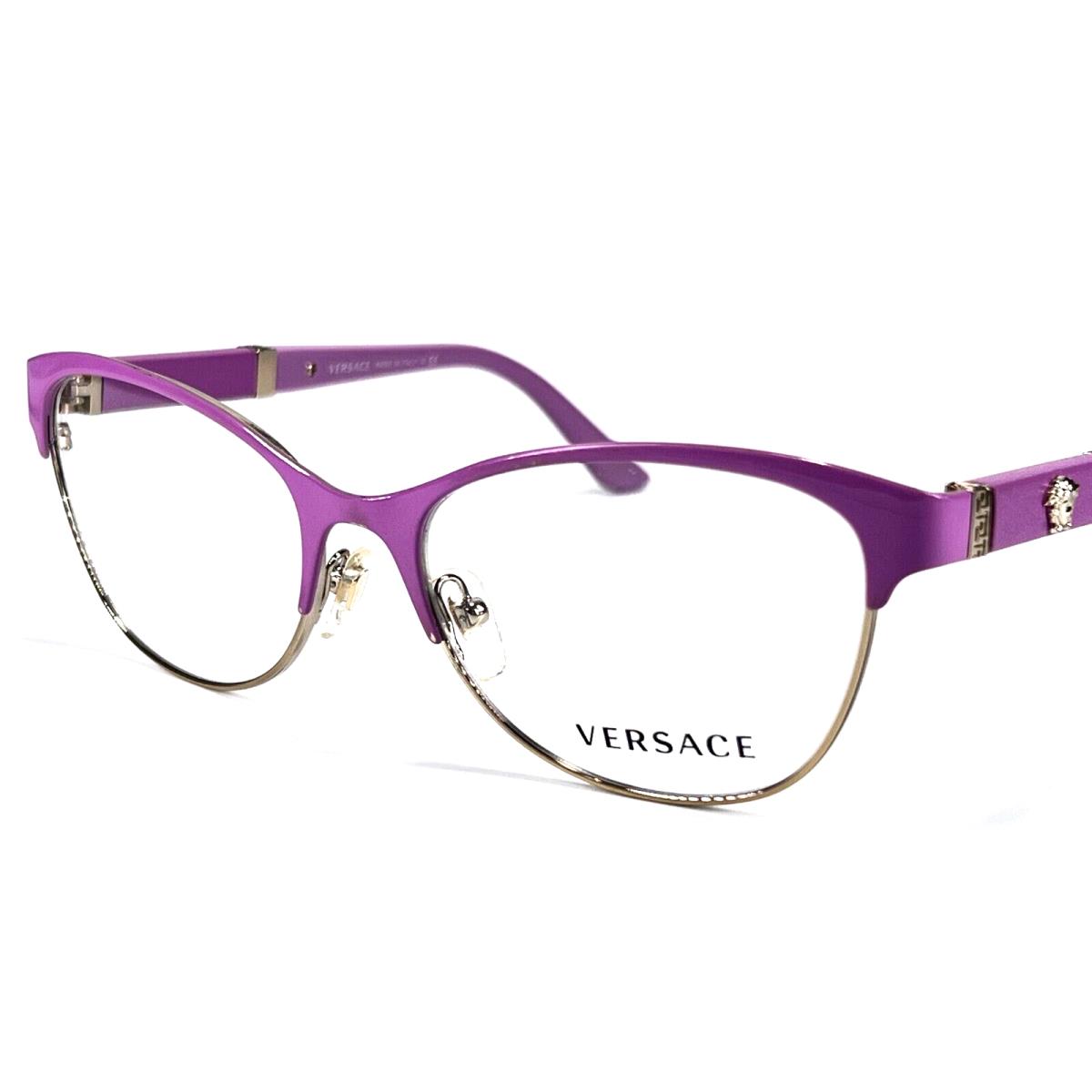 Versace 1233Q Women`s Metal Eyeglass Frame 1368 Lilac/pale Gold 53-17 Italy