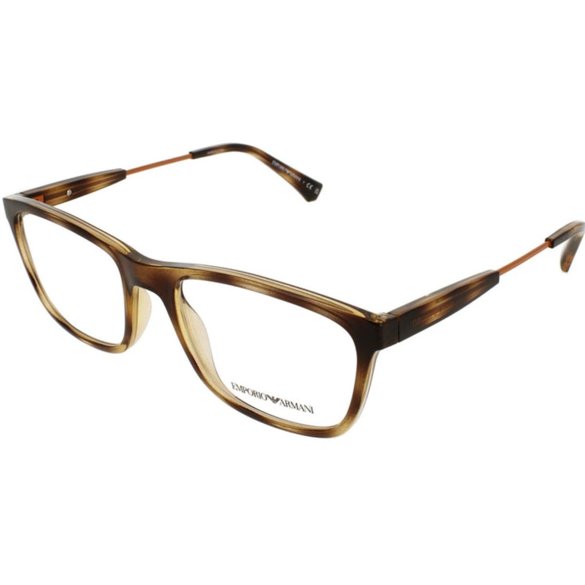Emporio Armani Men`s Eyeglasses Havana Square Frame Demo Lens 0EA3165 5026
