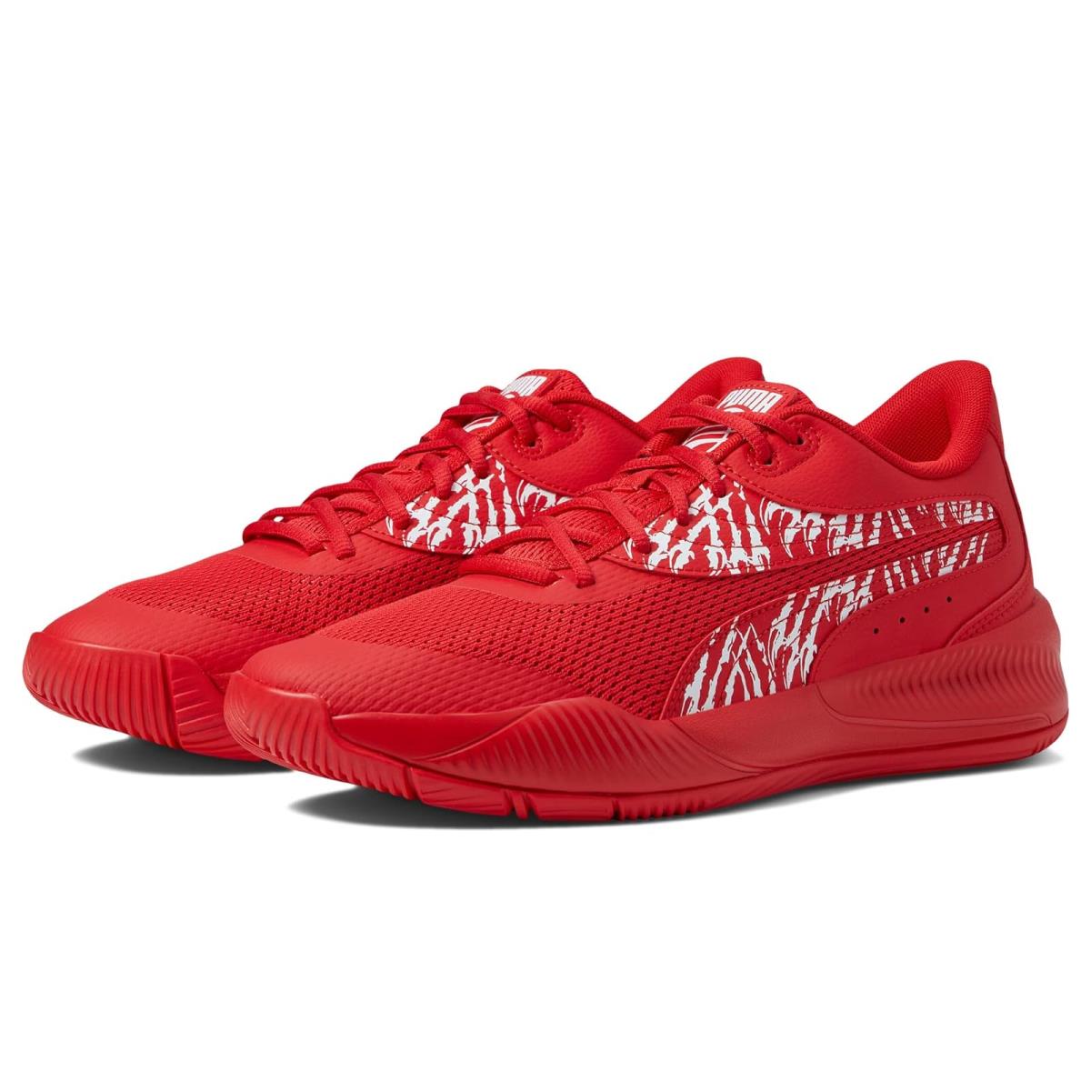 Man`s Sneakers Athletic Shoes Puma Triple Unleash High-Risk Red/Puma White