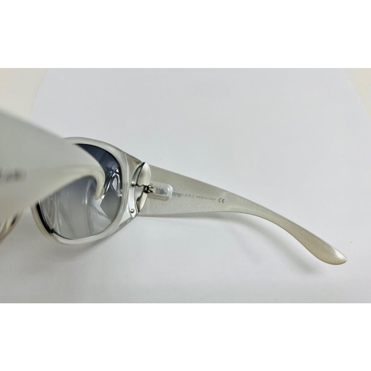 Bvlgari BV8017B Silver Glitter Crystal Jewel Special Oversized Sunglasses 8017