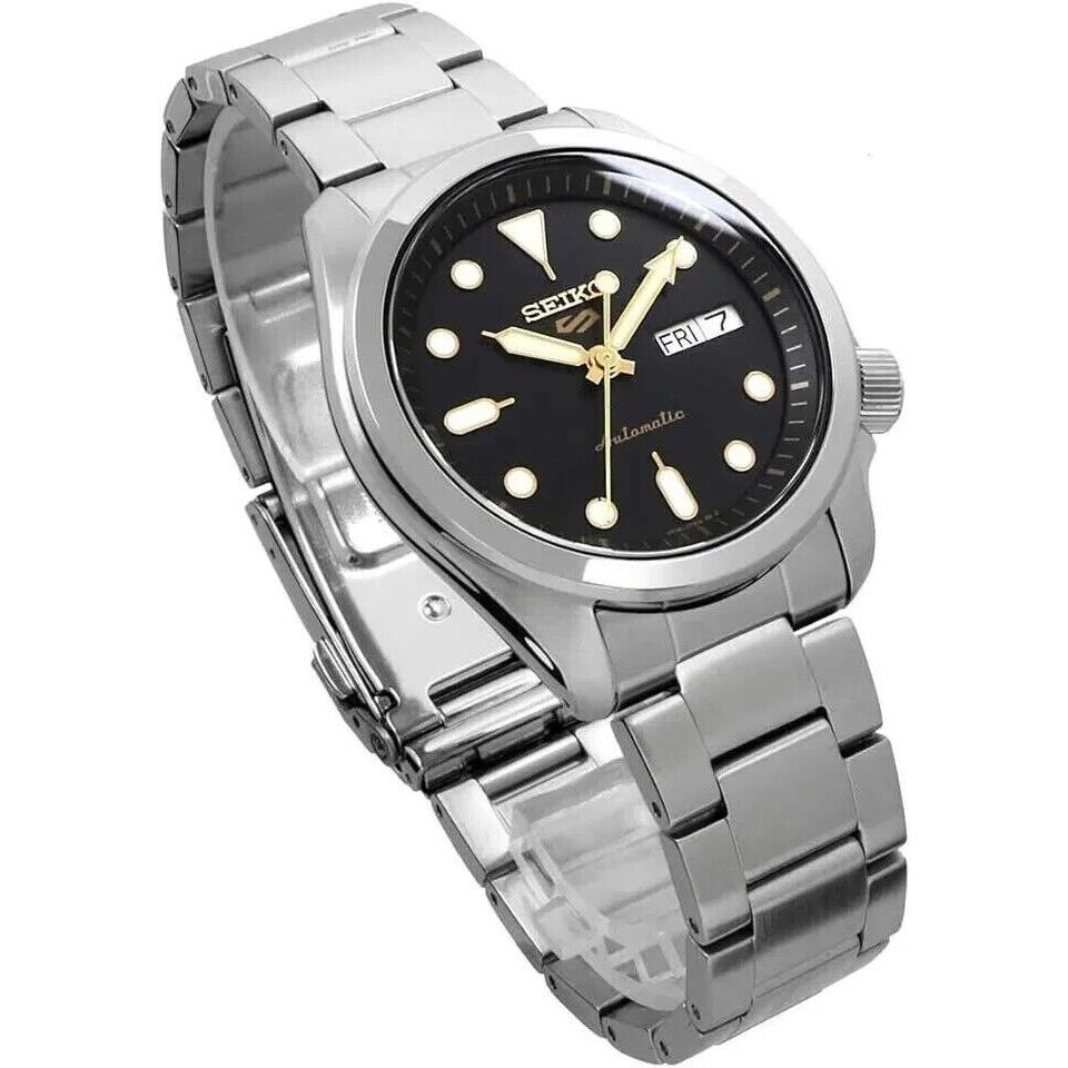 Seiko 5 Sports Men`s Black Watch - SRPE57 Black Dial Automatic