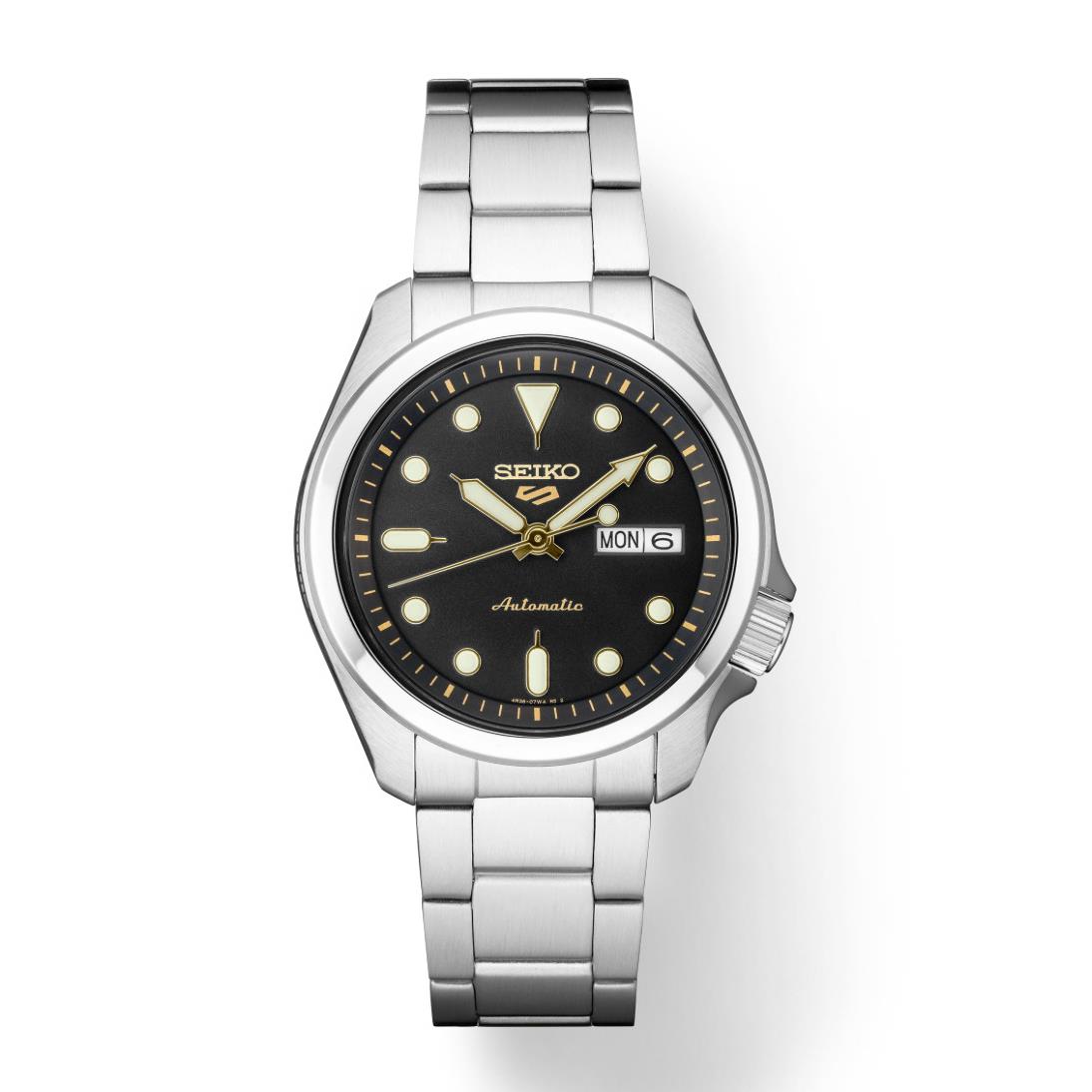 Seiko 5 Sports SRPE57 40 mm Stainless Steel Black Dial Automatic Men`s Watch