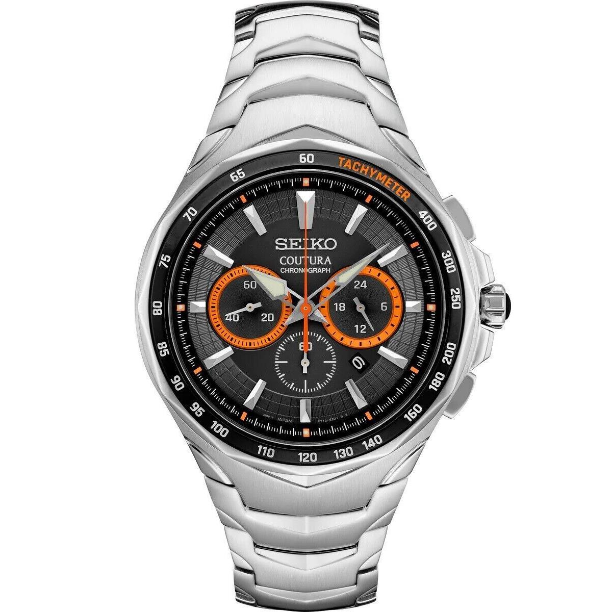 Seiko Men`s Coutura Chronograph Steel Bracelet Watch SRWZ23